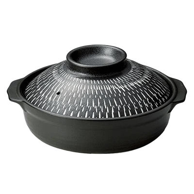 和食器 土鍋 鍋 一人用 6号 とちり黒御影-金正陶器株式会社