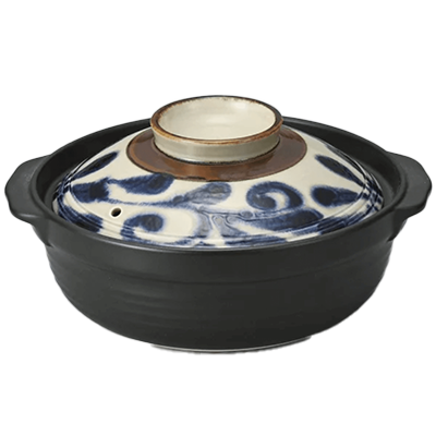 和食器 土鍋 鍋 一人用 5.5号 琉球るり唐草-金正陶器株式会社