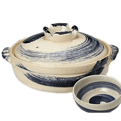 Japanese Tableware Earthen Pot No. 10 Standard Gosuhakeme-Kinsho Pottery Co., Ltd.