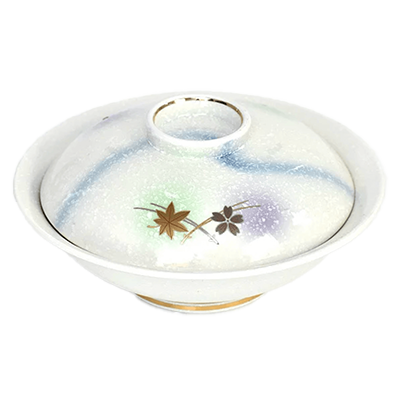 和食器 蓋向・円菓子碗 白吹竜田川7.0骨蒸し-金正陶器株式会社