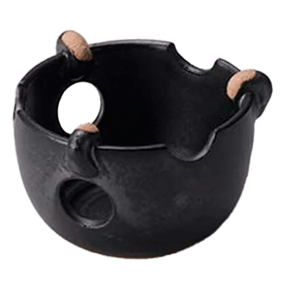 Japanese tableware rice pot black glaze heat resistant mini stove-Kinsho Pottery Co., Ltd.