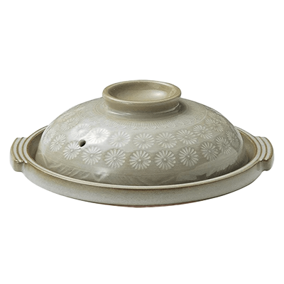 和食器 柳川鍋・陶板 銀峯三島 8号-金正陶器株式会社