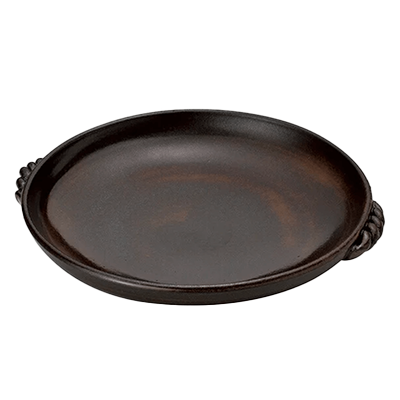 和食器 陶板 (蓋無) 灰釉 8号 耐熱皿-金正陶器株式会社