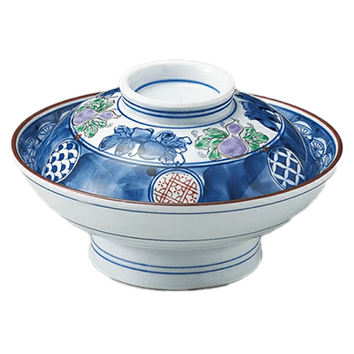 和食器 蓋向・円菓子碗 錦丸紋ひさご蓋向-金正陶器株式会社