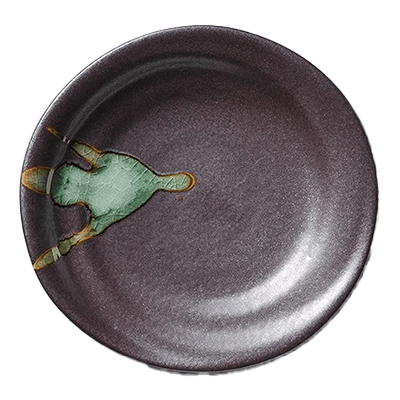 Japanese tableware, coffee bowls and bowls, handmade black iron sand coffee saucers (plates only)-Kinsho Pottery Co., Ltd.