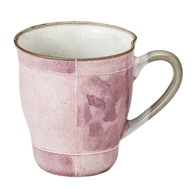 和食器 マグカップ ピンク色十草マグ-金正陶器株式会社