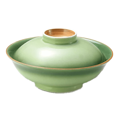 和食器 蓋向・円菓子碗 緑彩平蓋向-金正陶器株式会社