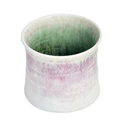 和食器 湯呑・煎茶・抹茶碗 グルメスタイル 彩御深井カップ白緑-金正陶器株式会社