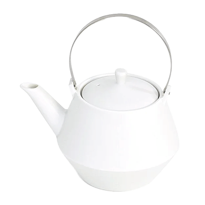 和食器 急須・ポット グルメスタイル フラスタム土瓶 (白)-金正陶器株式会社