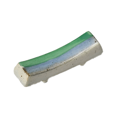 Japanese tableware chopstick rest green Gosu chopstick rest-Kinsho Pottery Co., Ltd.