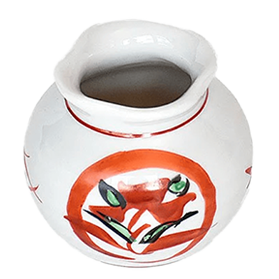 Japanese tableware, tabletop accessories, round pattern red patterned toothpick-Kinsho Pottery Co., Ltd.