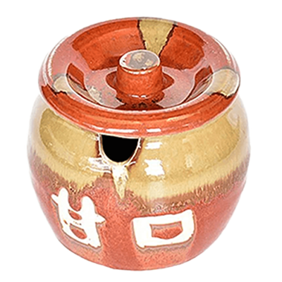 Japanese tableware, tabletop accessories, cut-out red sweet mouth size 3 turtle-Kinsho Pottery Co., Ltd.