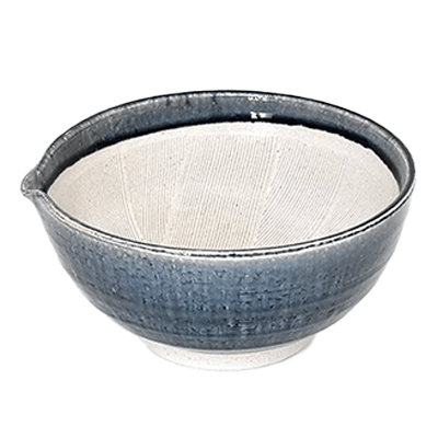 和食器 すり鉢・すりこぎ グルメスタイル 紺釉6寸片口すり鉢-金正陶器株式会社