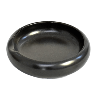 Japanese tableware ashtray gourmet style black matte ashtray-Kinsho Pottery Co., Ltd.