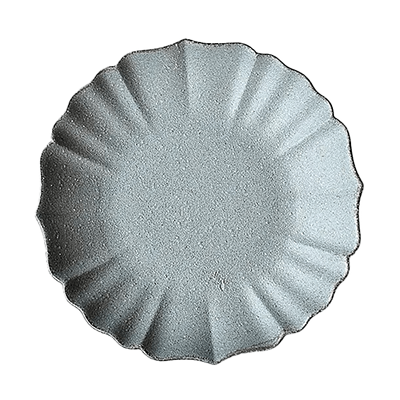 洋食器 丸型プレート グルメスタイル ロータス18cmラウンドプレート グレー-金正陶器株式会社