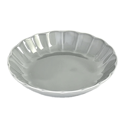 洋食器 丸型プレート グルメスタイル フィオレグレー花型22cm深皿-金正陶器株式会社