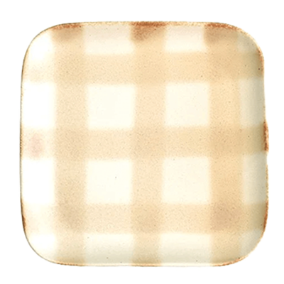 洋食器 角型プレート グルメスタイル ほのかブラウンプレート (小)-金正陶器株式会社