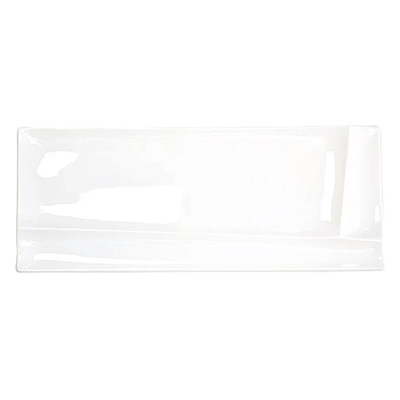 Western tableware square plate gourmet style Isola 32 long plate-Kinsho Pottery Co., Ltd.