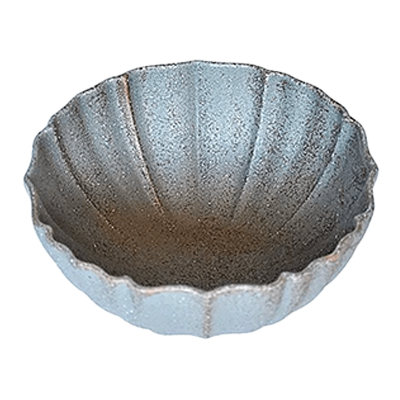 Western Tableware Round Bowl Gourmet Style Lotus 14cm Bowl Gray-Kinsho Pottery Co., Ltd.