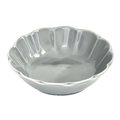 洋食器 丸型ボール グルメスタイル フィオレグレー花型13cm小鉢-金正陶器株式会社