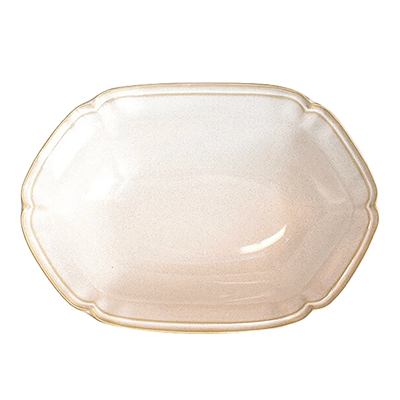 Western tableware deformed bowl gourmet style Ange oval bowl-Kinsho Pottery Co., Ltd.