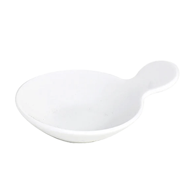 Western tableware deformed bowl gourmet style dip tray white-Kinsho Pottery Co., Ltd.