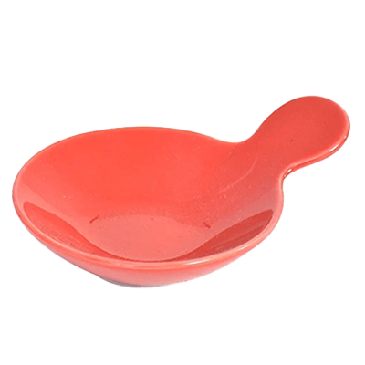 Western tableware deformed bowl gourmet style dip tray red-Kinsho Pottery Co., Ltd.