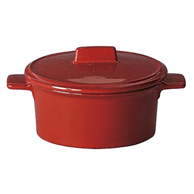 Western tableware ovenware gourmet style red cocotte S-Kinsho Pottery Co., Ltd.