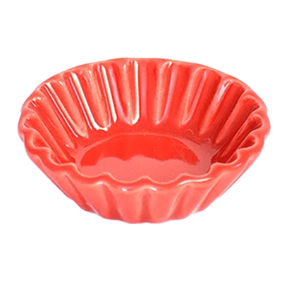 Western Tableware Ovenware Gourmet Style Heat Resistant Red Baking Cup Round Small-Kinsho Pottery Co., Ltd.