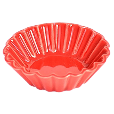 Western Tableware Ovenware Gourmet Style Heat Resistant Red Baking Cup Round Size-Kinsho Pottery Co., Ltd.