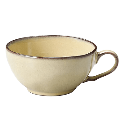 Western Tableware Soup Cup La Ferme Cinnamon Beige One Handed Soup Cup-Kinsho Pottery Co., Ltd.