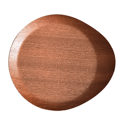 Western tableware cutlery red mahogany coaster with ears large-Kinsho Pottery Co., Ltd.