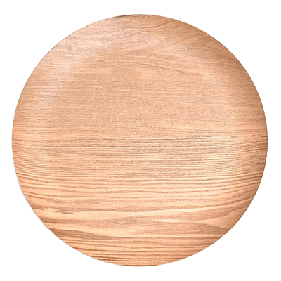 Western tableware cutlery gourmet style willow wood round tray 33cm-Kinsho Pottery Co., Ltd.