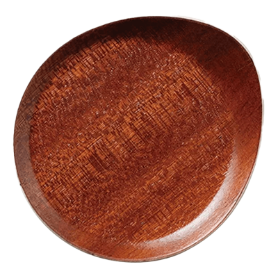 Western tableware cutlery gourmet style mahogany round coaster with ears-Kinsho Pottery Co., Ltd.