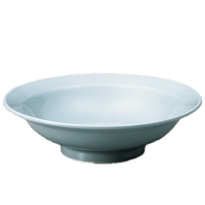 Chinese tableware/Asian tableware Tsukemen plate Celadon 8.0 round plate-Kinsho Pottery Co., Ltd.