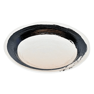 Chinese Tableware/Asian Tableware Tsukemen Plate Gokubrush White 8.0 Dimension Tsukemen Plate Noodle Plate-Kinsho Pottery Co., Ltd.