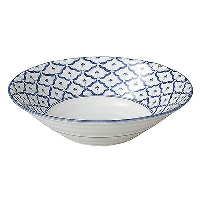 Chinese tableware/Asian tableware Tsukemen plate Chiang Mai Moreripple 8.0 bowl-Kinsho Pottery Co., Ltd.