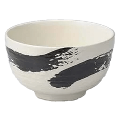 Chinese tableware/Asian tableware, sauce bowl for tsukemen, polar brush, white, potter's eye 4.0 bowl-Kinsho Pottery Co., Ltd.