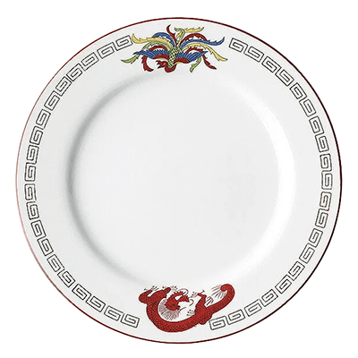 中華食器・アジアン食器 チャーハン皿 金雷門 玉渕9吋ニク-金正陶器株式会社