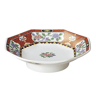 中華食器・アジアン食器 チャーハン皿 紅華祥 八角皿-金正陶器株式会社