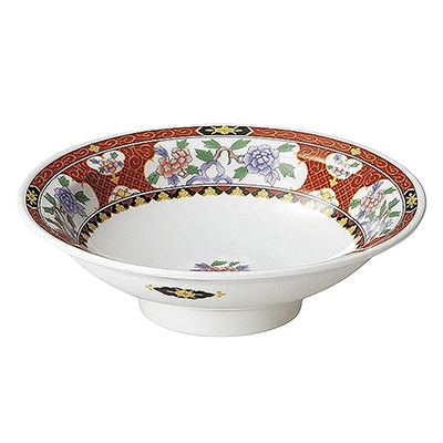 中華食器・アジアン食器 チャーハン皿 紅華祥 7.0高台皿-金正陶器株式会社