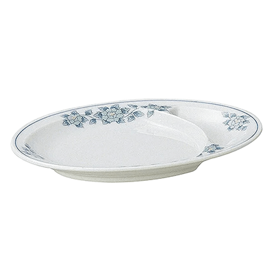 Chinese tableware/Asian tableware Gyoza plate Toho 9 inch partition plate-Kinsho Pottery Co., Ltd.