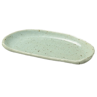 和食器 焼物皿 益子均窯半月焼物皿-金正陶器株式会社