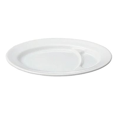 Chinese tableware/Asian tableware Gyoza plate White Chinese 10 inch partition small plate-Kinsho Pottery Co., Ltd.