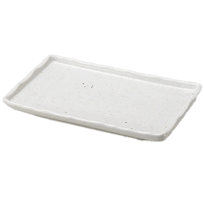 Japanese tableware, pottery plate, white glaze lattice, 21cm pottery plate-Kinsho Pottery Co., Ltd.