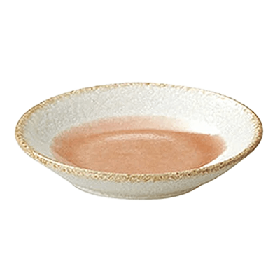 Chinese tableware/Asian tableware sauce container glaze pink round 3.0 plates-Kinsho Pottery Co., Ltd.