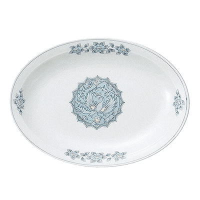 Chinese tableware/Asian tableware Large plate Toho 12 inch platter Oval plate-Kinsho Pottery Co., Ltd.