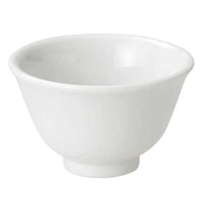 中華食器・アジアン食器 湯呑 白中華 厚口2号 反煎茶-金正陶器株式会社