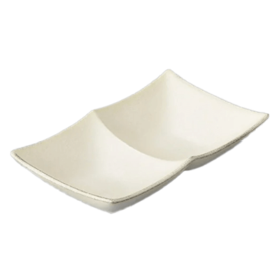 Japanese tableware partition plate gourmet style white dough partition plate-Kinsho Pottery Co., Ltd.