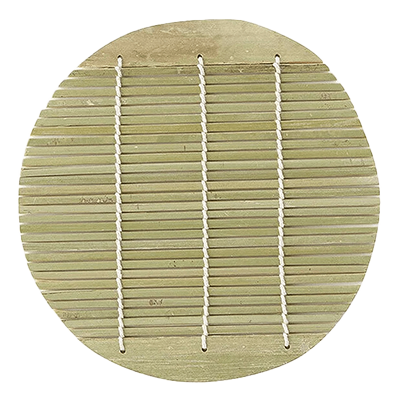 漆器・木製品・金物・ガラス・樹脂 木製敷板・敷台 竹製すのこ 丸 約16.4cm-金正陶器株式会社